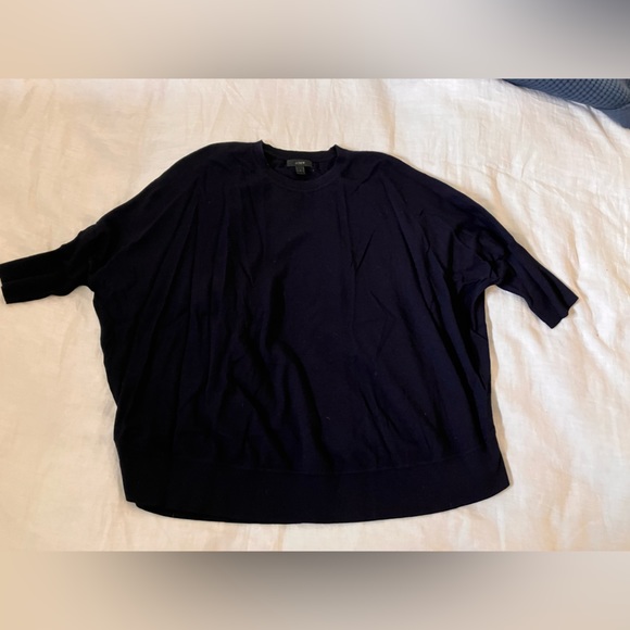 100% wool sweater, j crew, navy, sz large - Picture 1 of 4